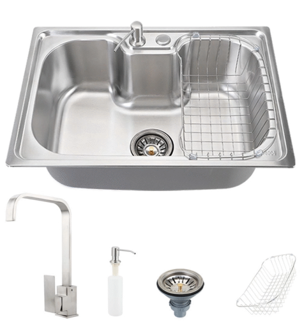 Cuba para cozinha com acessórios carajás e Torneira misturador monocomando gourmet São lorenço pingoo