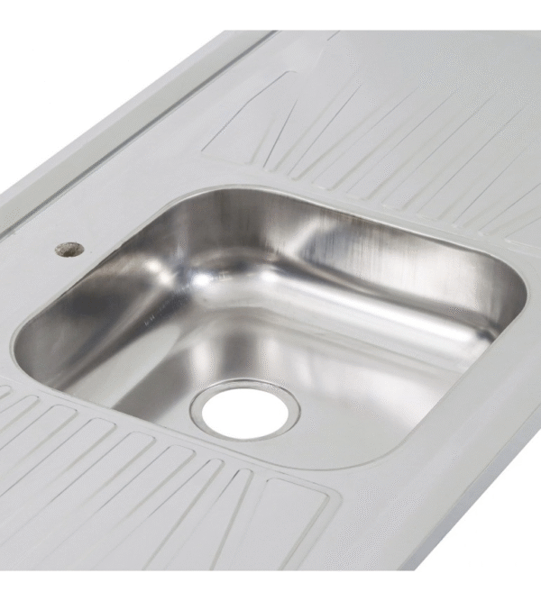 Pia de Cozinha Aço Inox 120cm com Fundo Concretado Fabrinox - Imagem 4