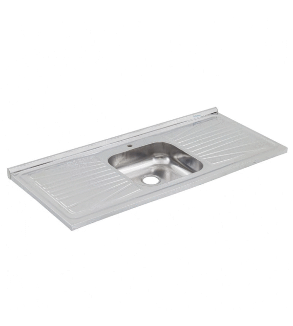 Pia de Cozinha Aço Inox 120cm com Fundo Concretado Fabrinox - Imagem 2